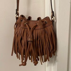 Rebecca Minkoff Leather Fringe Bucket Bag